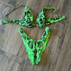 Broken Promises: Green Reaper Bikini, Size XS